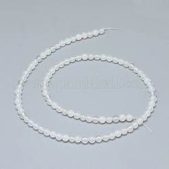 Natural White Agate Beads Strands&nbsp;G-D0005-27-4mm