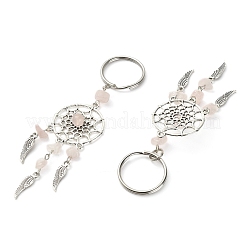 Natural Chip Rose Quartz Keychain&nbsp;KEYC-YW0001-01
