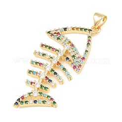 Brass Micro Pave Cubic Zirconia Pendants&nbsp;KK-C170-17G