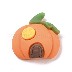 Autumn Theme Pumpkin House Opaque Resin Cabochons&nbsp;RESI-F031-08