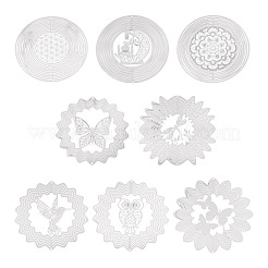 8Pcs 8 Styles 201 Stainless Steel Connector Charms/Links&nbsp;STAS-TA0006-25
