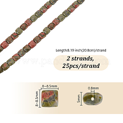 2 Strands Natural Unakite Beads Strands&nbsp;G-GA0001-83