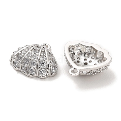 Brass Micro Pave Clear Cubic Zirconia Charms&nbsp;KK-C054-05P