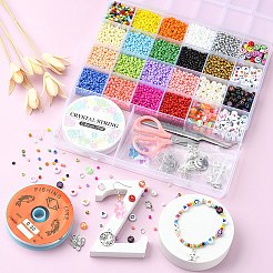 DIY Beaded Earring Bracelet Necklace Making Kit&nbsp;DIY-YW0006-47