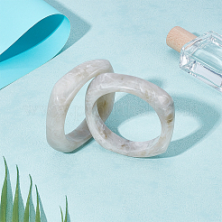 2Pcs Imitation Marble Acrylic Bangle for Women&nbsp;BJEW-UN0001-69B