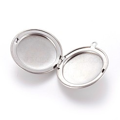 Tarnish Resistant 316 Stainless Steel Locket Pendants&nbsp;X-STAS-P237-06P