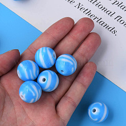 Opaque Striped Acrylic Beads&nbsp;MACR-S373-27B-09
