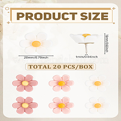 20Pcs Flower Resin Drawing Pins&nbsp;AJEW-WH00670-153