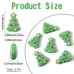 6Pcs Food Grade Eco-Friendly Silicone Focal Beads&nbsp;SIL-YW0002-05