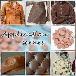 30Pcs 1-Hole PU Leather Shank Buttons&nbsp;BUTT-NB0001-92A