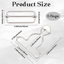 6 Bags Adjustable Iron Buckles&nbsp;IFIN-CY0001-04P