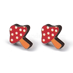 Natual Wood Easter Stud Earrings&nbsp;EJEW-C013-02C