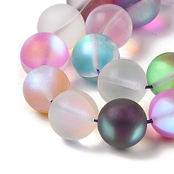 Electroplated Synthetic Moonstone Beads Strands&nbsp;G-C131-B01-04