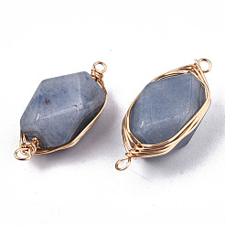 Dyed & Heated Natural Blue Aventurine Links/Connectors&nbsp;G-T131-100B