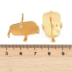Brass Stud Earring Findings&nbsp;KK-Z122-13G