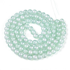 Translucent Crackle Glass Beads Strands&nbsp;CCG-T003-01G