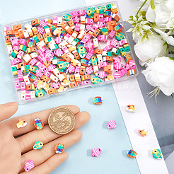 5 Strands Handmade Polymer Clay Beads Strands&nbsp;CLAY-SC0002-22