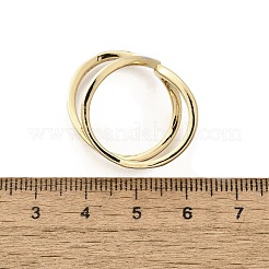 Brass Micro Pave Clear Cubic Zirconia Cuff Rings for Women&nbsp;RJEW-G347-17GP