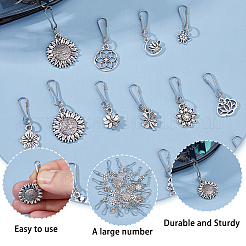 72Pcs 12 Styles Alloy Zipper Pulls&nbsp;HJEW-DC00035