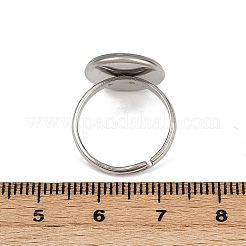 304 Stainless Steel Cuff Ring Components&nbsp;STAS-D372-05P-01D
