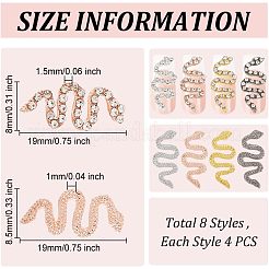 32Pcs 8 Style Alloy Cabochons&nbsp;FIND-OC0002-21