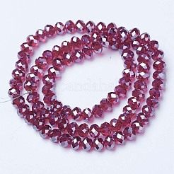 Electroplate Glass Beads Strands&nbsp;EGLA-A034-T8mm-A02