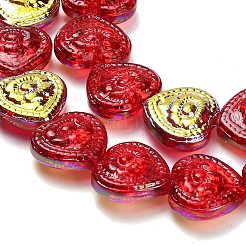 Electroplate Baking Paint Glass Beads Strands&nbsp;X-EGLA-K061-13A-AB05