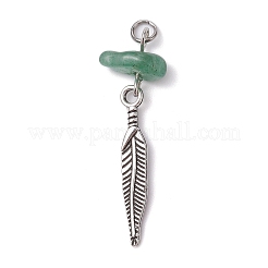Gemstone Chip Pendants&nbsp;PALLOY-JF02299-02