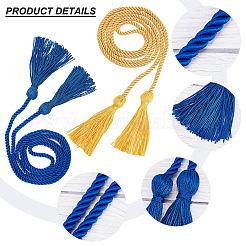 2Pcs 2 Colors Polyester Graduation Honor Rope&nbsp;AJEW-GF0006-56