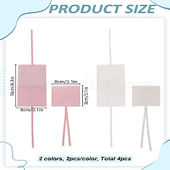 4Pcs 2 Colors Microfiber Jewelry Storage Gift Pouches&nbsp;ABAG-LP0001-11