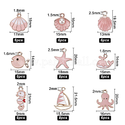 Ocean Theme Alloy Enamel Pendants&nbsp;ENAM-BC0001-04