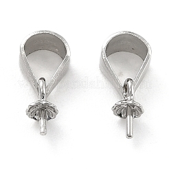 Anti-Tarnish Rhodium Plated 925 Sterling Silver Peg Bails&nbsp;STER-Z001-115P