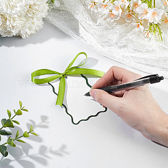 100Pcs Rectangle Paper Table Cards with 100Pcs Polyester Ribbons for Wedding Party Celebration Supplies&nbsp;OFST-WH0004-122B