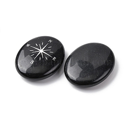 Oval Natural Obsidian Compass Display Decorations&nbsp;G-G301-02A