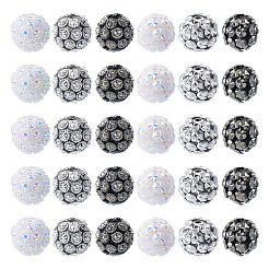 30Pcs 6 Colors Resin Rhinestone Beads&nbsp;RESI-TA0004-71
