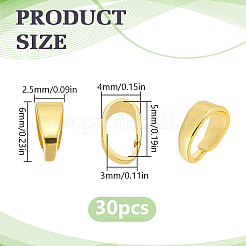 Brass Snap on Pendant Bails&nbsp;KK-LP0001-20B
