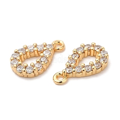 Brass Micro Pave Cubic Zirconia Pendants&nbsp;KK-B074-04G