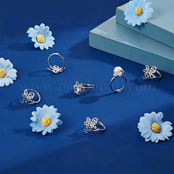 6Pcs Adjustable Brass Ring Components&nbsp;FIND-PH0038-31B