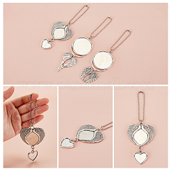 6Pcs 3 Styles Zinc Alloy Heat Transfer Sublimation Blank Pendant Decorations&nbsp;AJEW-GA0007-52