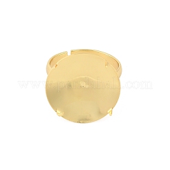 Brass Adjustable Finger Rings Findings&nbsp;KK-A272-04C-G