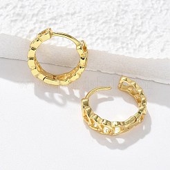 Heart Brass Hoop Earrings&nbsp;EJEW-F359-10G-01