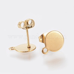 Ion Plating(IP) 304 Stainless Steel Stud Earring Findings&nbsp;STAS-K184-02-02G