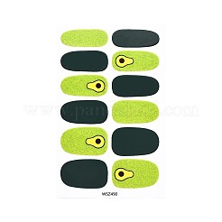 Avocados & Strawberries & Flowers Full Cover Nail Art Stickers&nbsp;MRMJ-T109-WSZ-M2