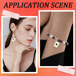 40Pcs 4 Colors Zinc Alloy Enamel Pendants&nbsp;ENAM-SC0009-97