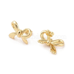 Bowknot Brass Stud Earrings&nbsp;EJEW-S231-02G-02