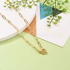 Brass Paperclip Chain Necklaces&nbsp;NJEW-JN03194