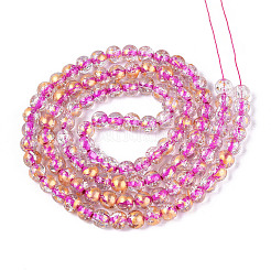 Crackle Transparent Glass Beads Strands&nbsp;GLAA-N030-8mm-01I