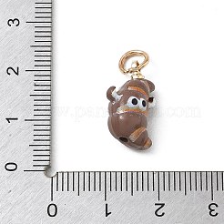 Spray Painted Alloy Pendants&nbsp;AL-CBAE186-05G