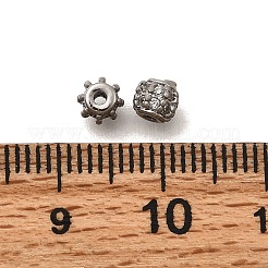 Brass Micro Pave Cubic Zirconia Beads&nbsp;KK-Z126-12P