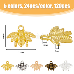 120Pcs 5 Colors Alloy Pendants&nbsp;FIND-HY0001-95